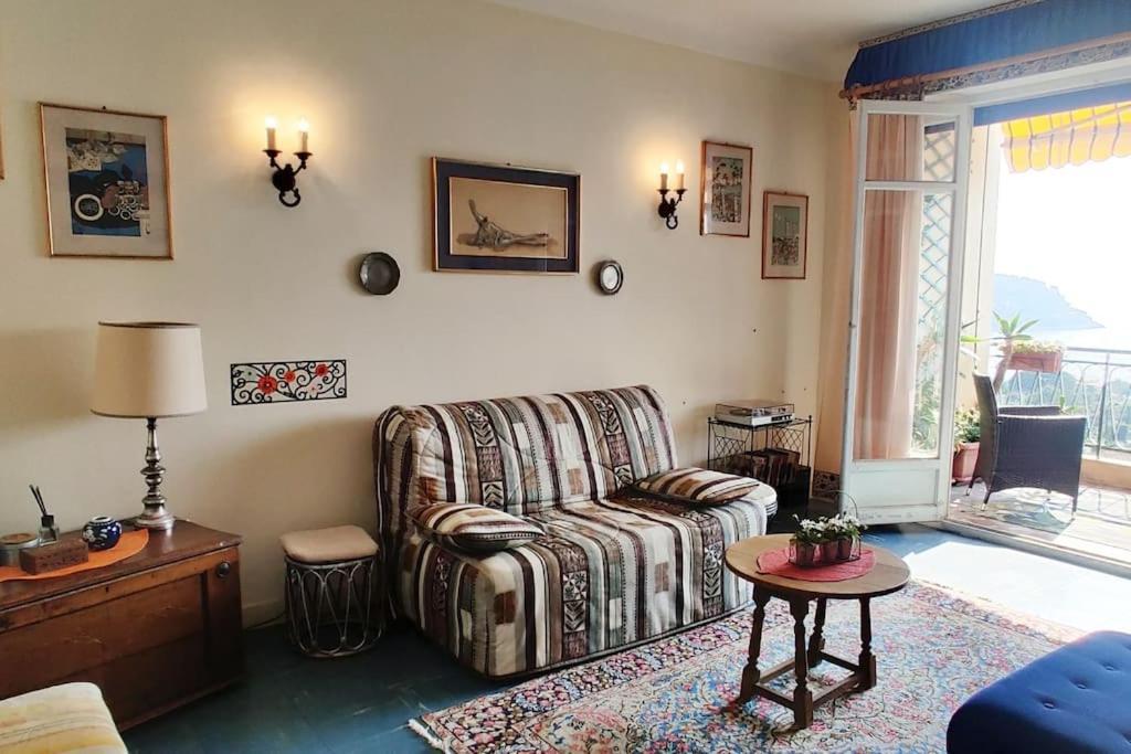 Vintage Flat On Villefranche Bay - Free Car Park Bagian luar foto