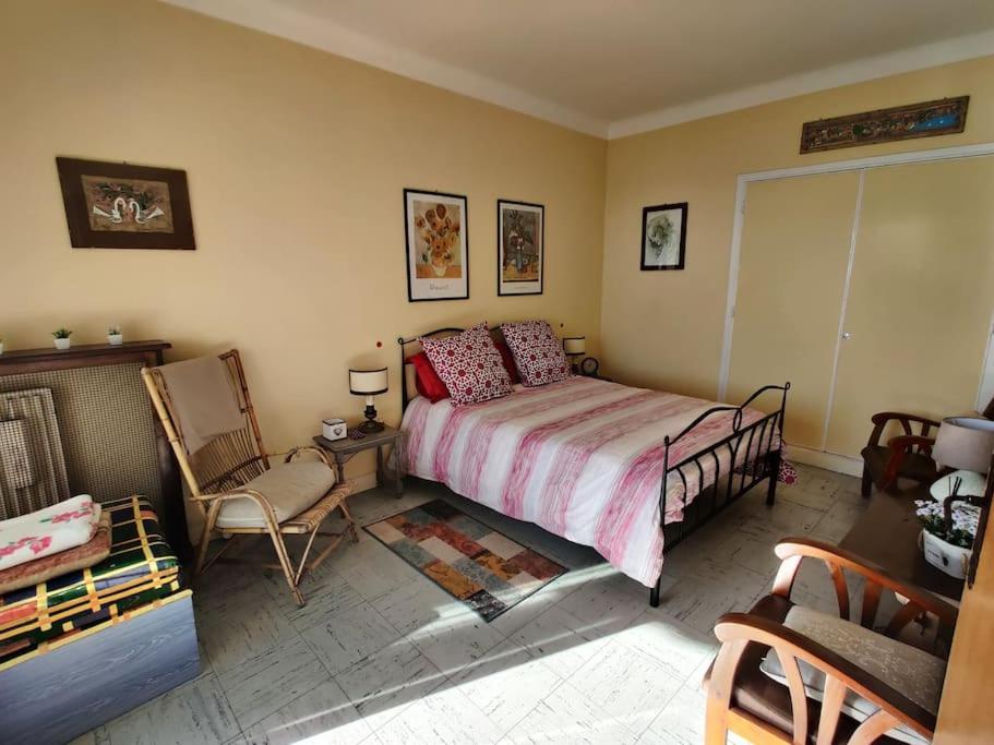 Vintage Flat On Villefranche Bay - Free Car Park Bagian luar foto