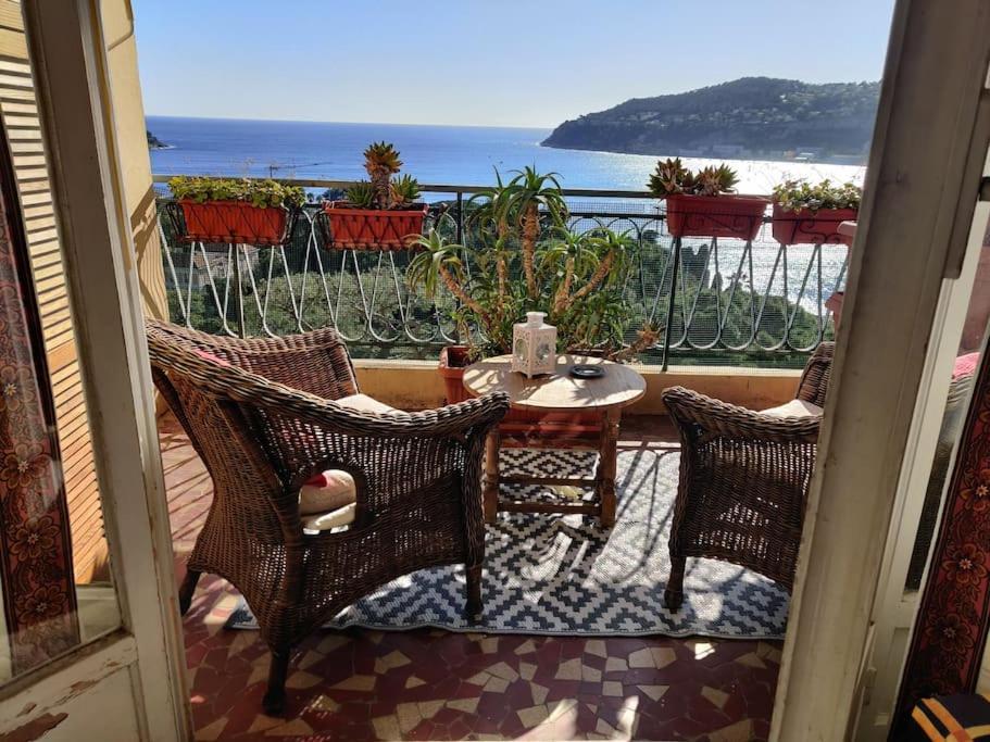 Vintage Flat On Villefranche Bay - Free Car Park Bagian luar foto